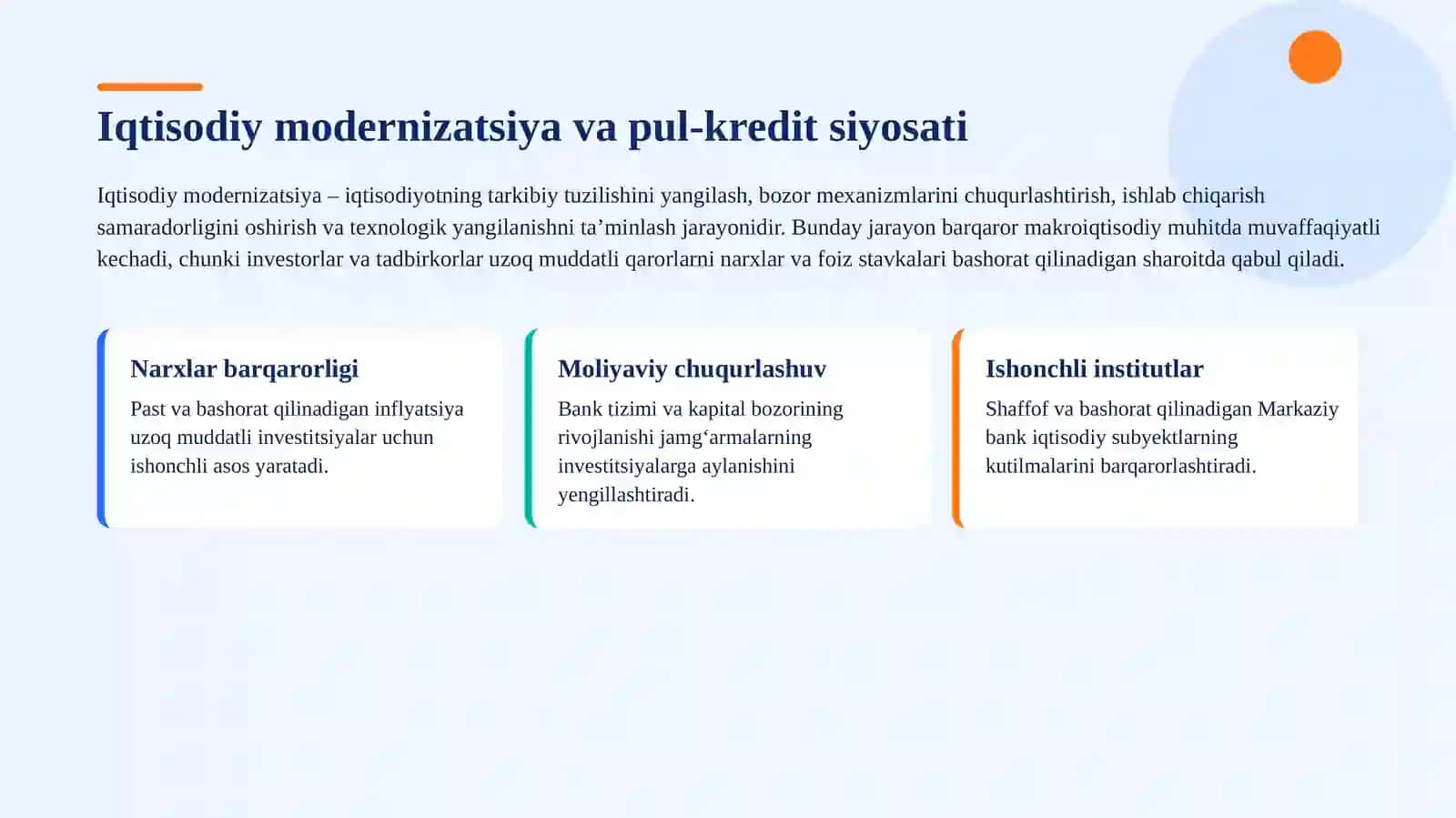 Iqtisodiy modernizatsiya sharoitida pul-kredit siyosatining xususiyatlari 3