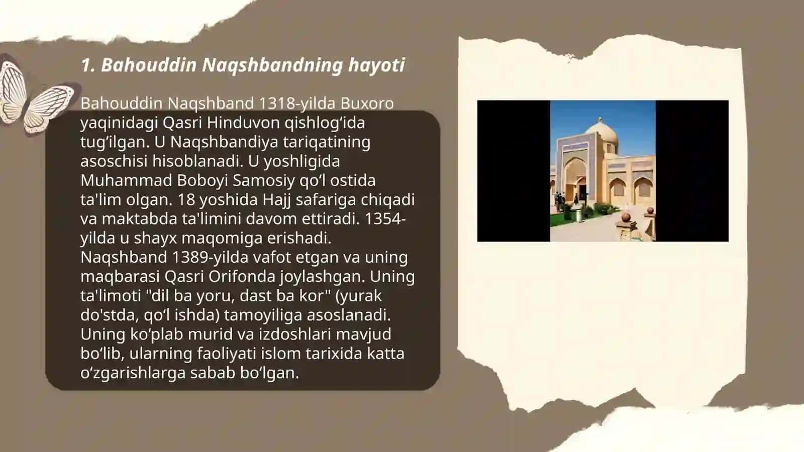 Bahouddin Naqshband haqida taqdimot 3