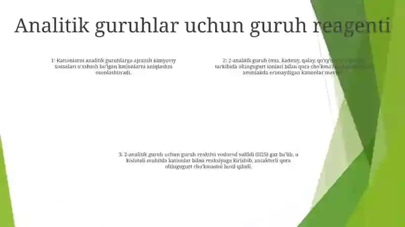 Analitik Kation Guruhlari 3
