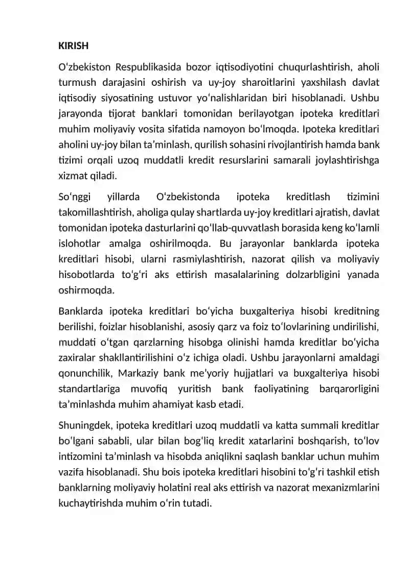 Banklarda ipoteka kreditlari hisobi 3