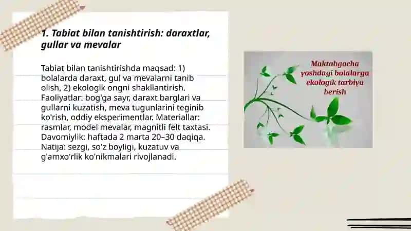 Ilk va boğcha yoshidagi bolalarga ekologik tarbiya berish 3