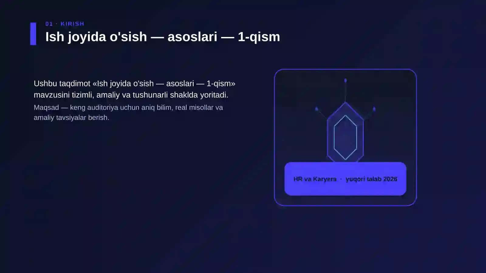 Ish joyida o'sish — asoslari — 1-qism 3