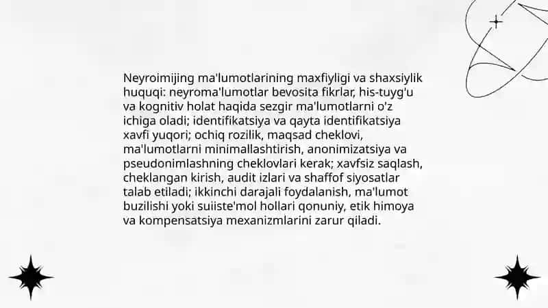 Neyroimijing texnologiyalarini ishlab chiqish va ulardan foydalanishda yuzaga keladigan axloqiy muammolar 3