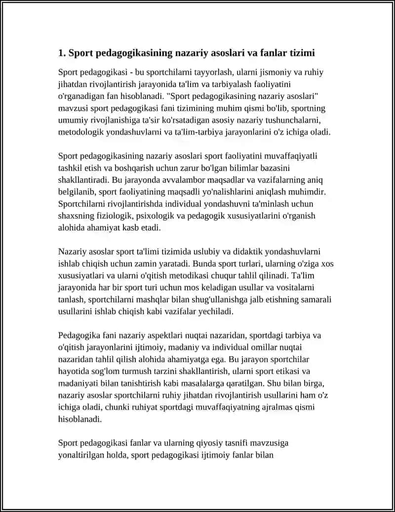SPORT PEDAGOGIKASI FANLAR VA ULARNING QIYOSIY TASNIFI 3