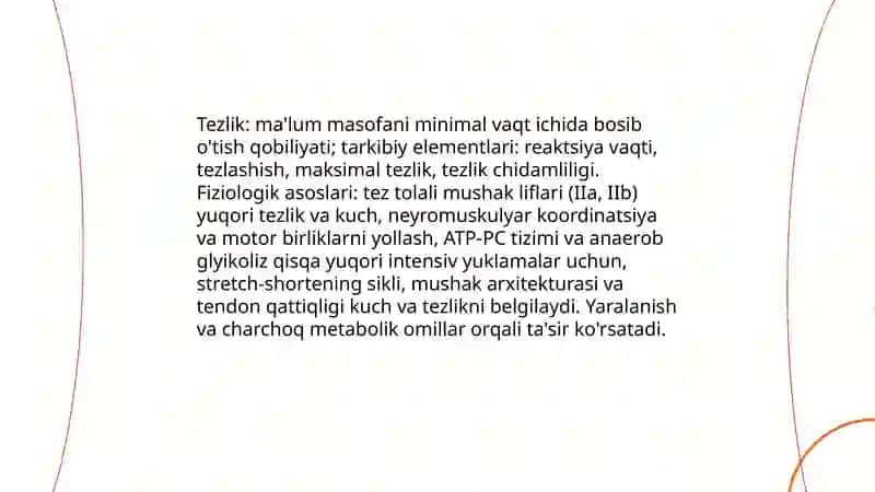 Yengil atletika. Tezkorlik jismoniy sifatini rivojlantirish 3
