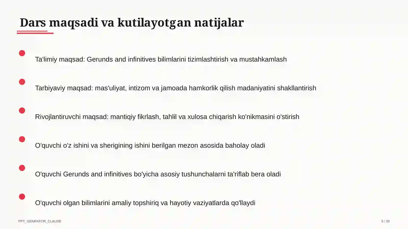 Gerunds and infinitives (11-sinf) 3