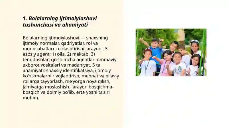 Bolalarning ijtimoiylashuvi va sotsiologik nazariyalar 3