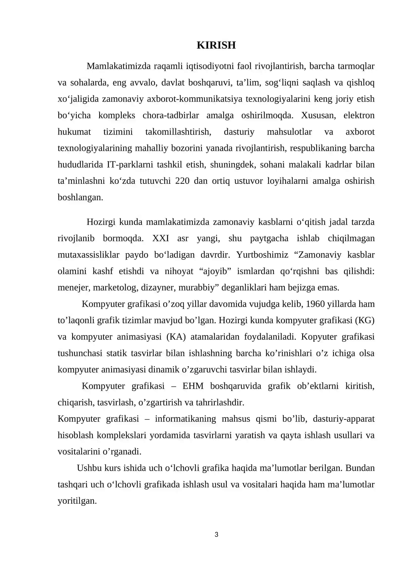 Uch o‘lchovli grafikaning asosiy tushunchalari 3