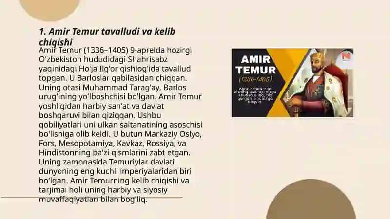 Amir Temur hayoti 3