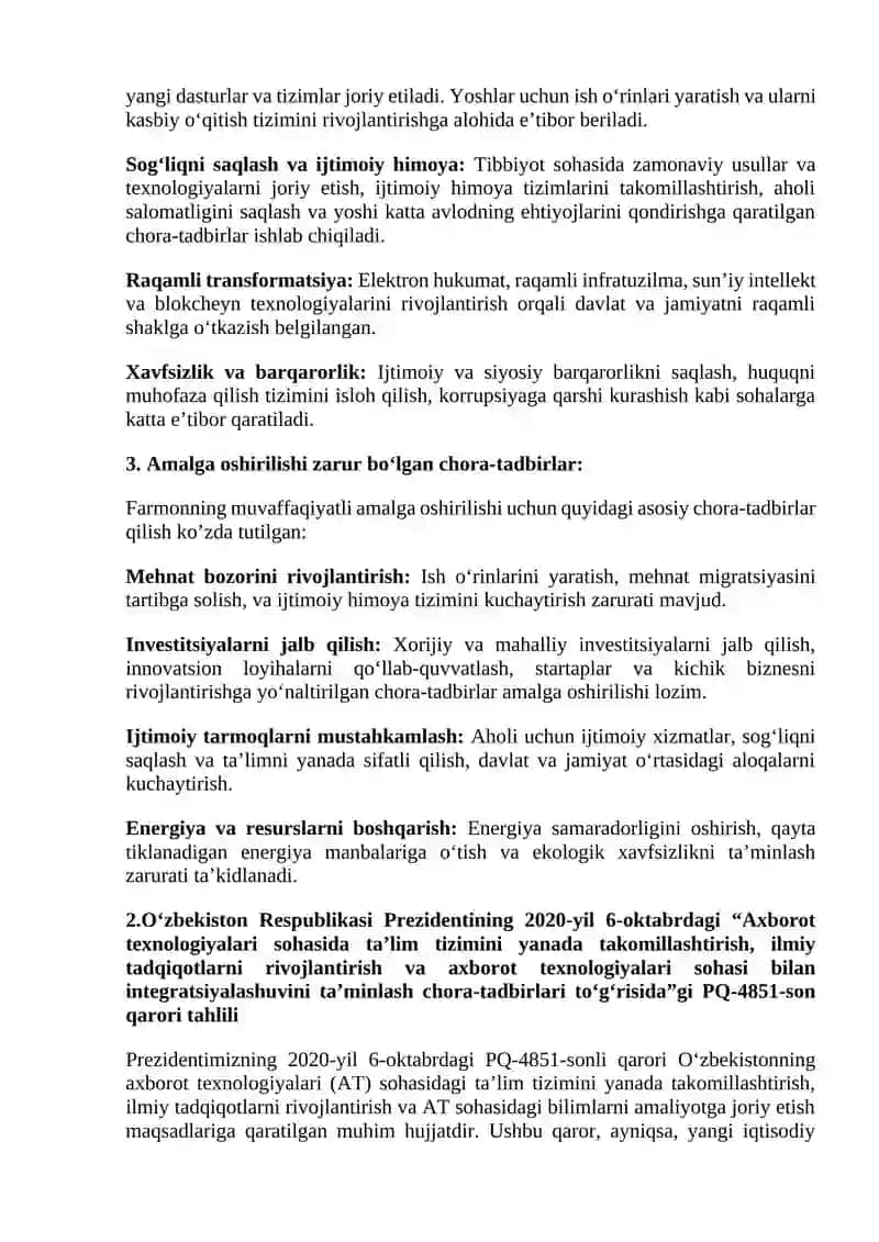 "O‘zbekiston – 2030" strategiyasi tahlili 3