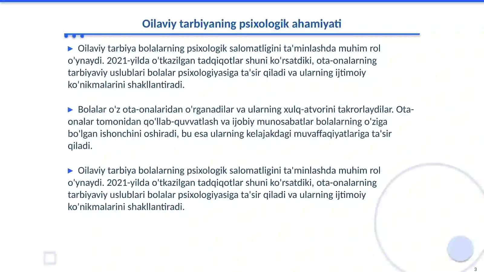 Oiladagi tarbiya umumiy psixaligiyadan 3