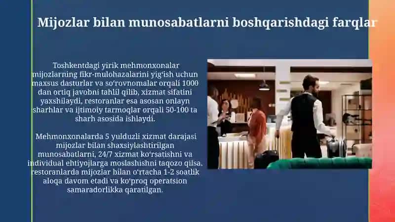 Mehmonxona va restoranlarning boshqaruv strukturasini farqi 3