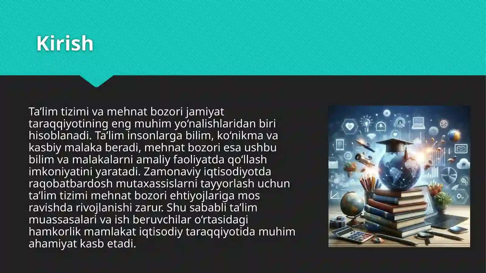 Ta'lim tizimi va mehnat bozorining o'zaro bog'liqligi 3