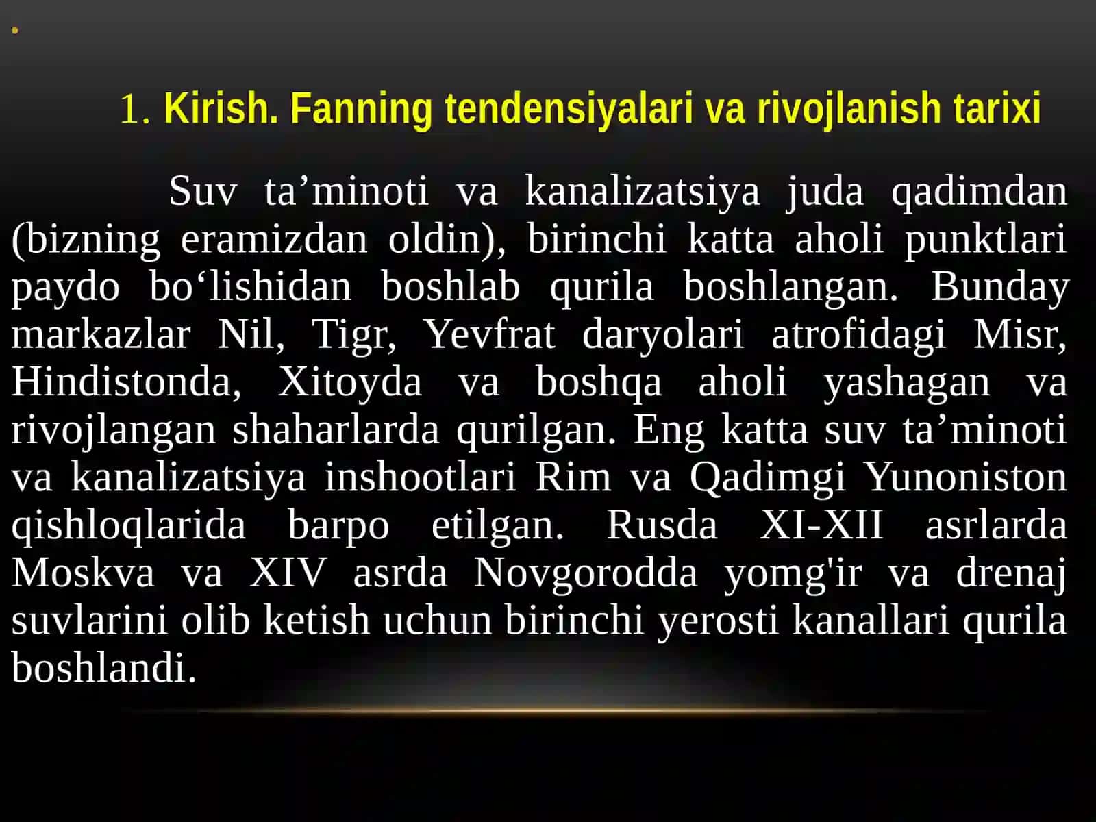 Oqova suvlarni oqizish tarmoqlari 3