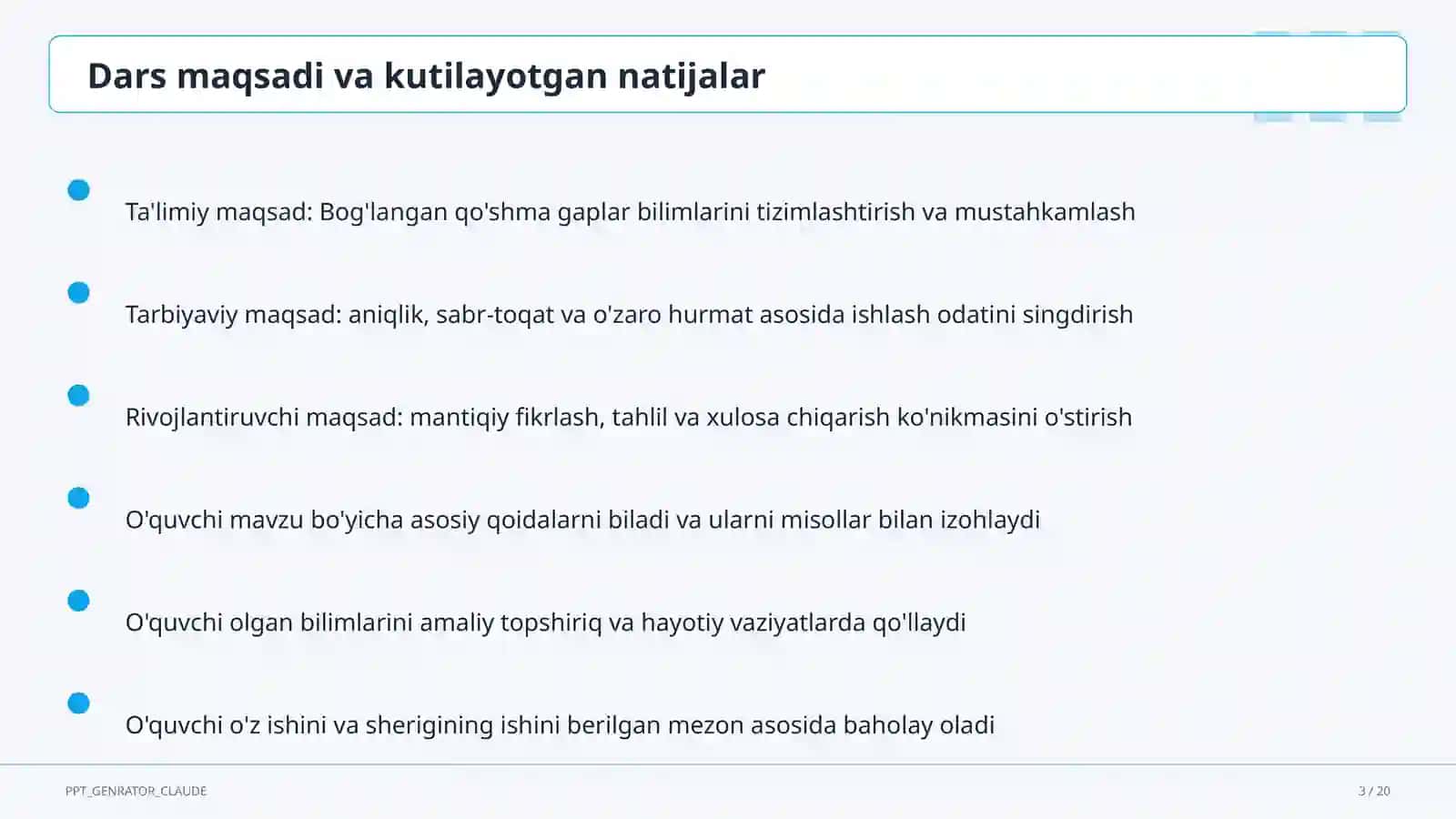 Bog'langan qo'shma gaplar (9-sinf) 3