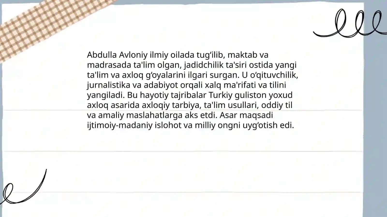 Abdulla Avloniyning "Turkiy guliston yoxud axloq" asari 3
