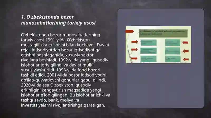 Oʻzbekistonda bozor munosabatlarining shakllanishi va rivojlanishi 3