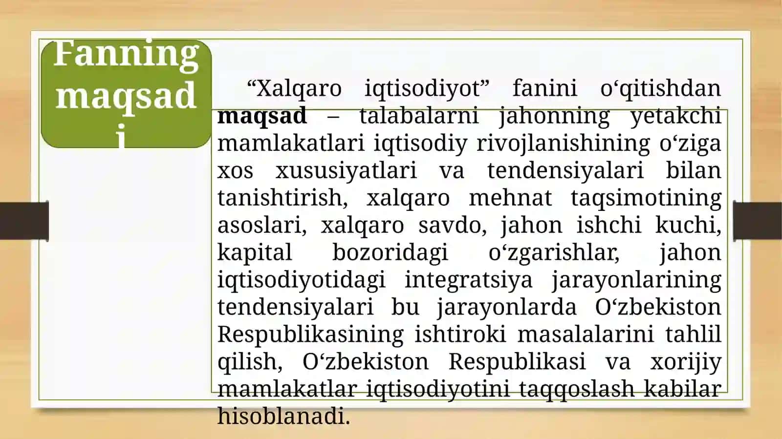 Xalqaro Iqtisodiyot 3