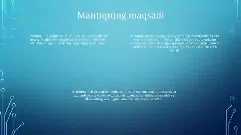 Mantiq Tafakkur Shakllari Va Qonunlarini O‘Rganuvchi 3