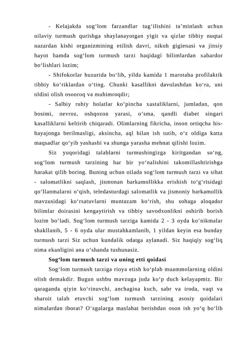 Sog‘lom turmush tarzi va uni tashkil yetuvchi tarkibiy qismlari 3