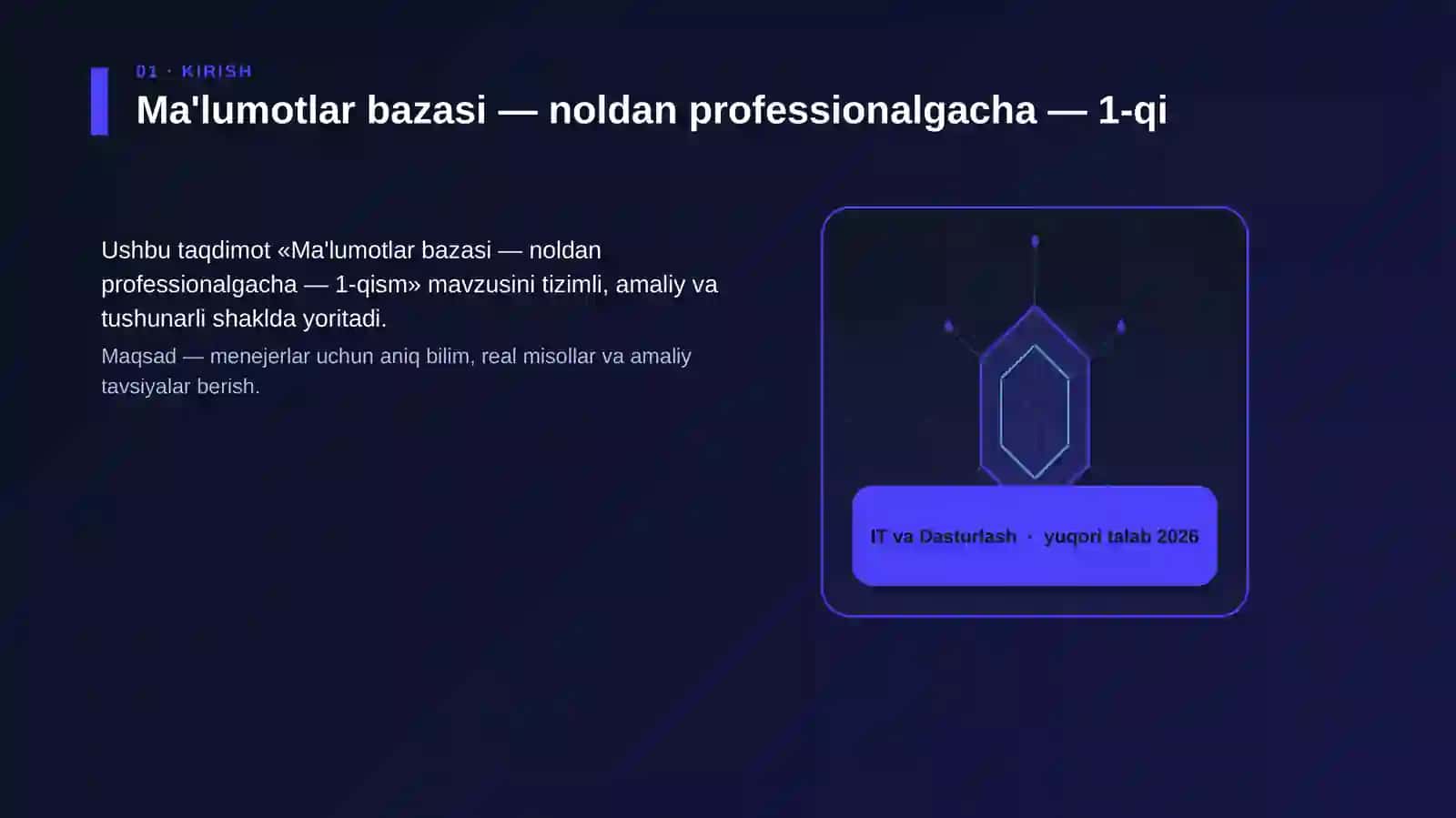Ma'lumotlar bazasi — noldan professionalgacha — 1-qism 3