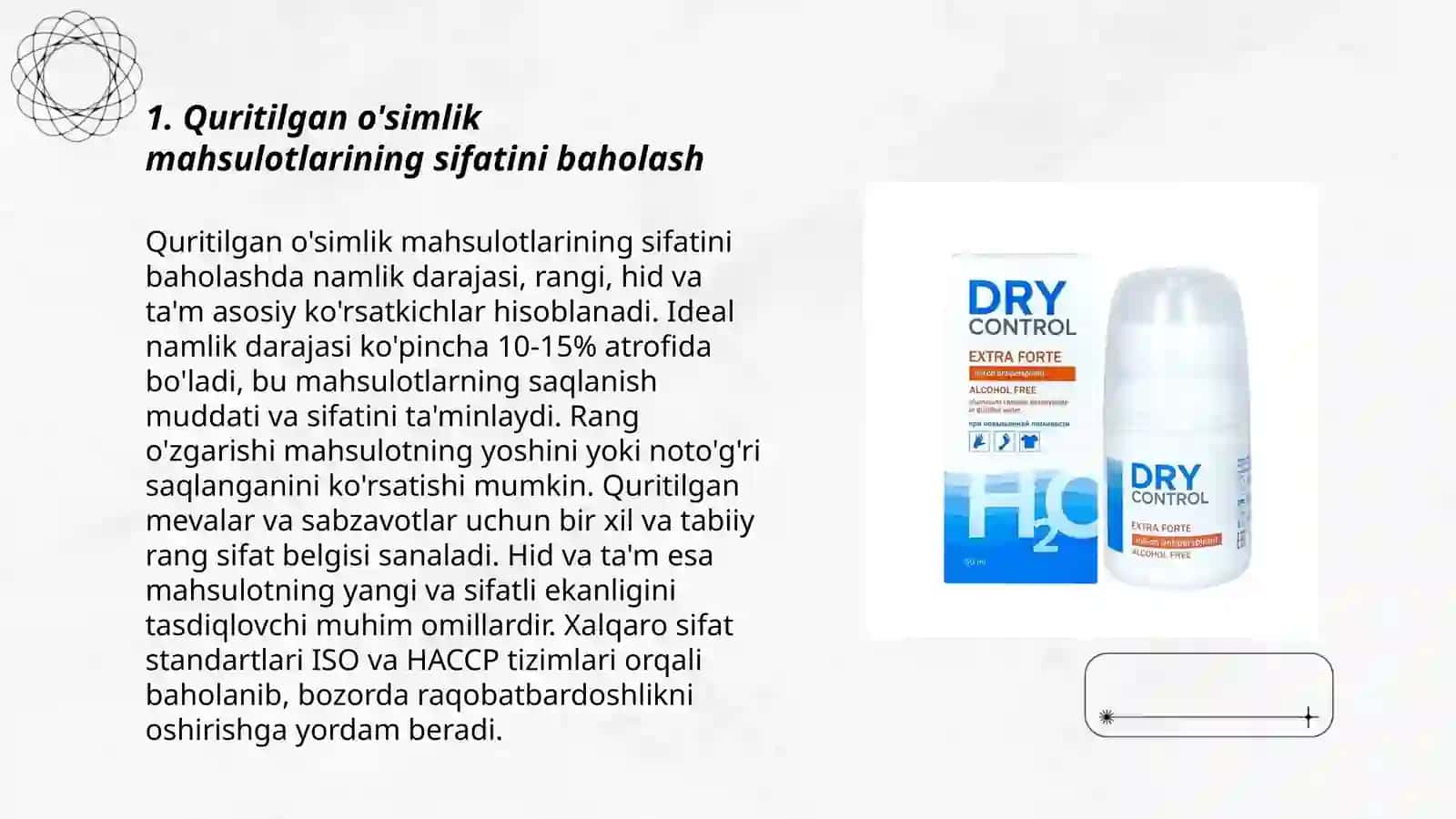 Quritilgan o'simlik mahsulotlari expertizasi 3
