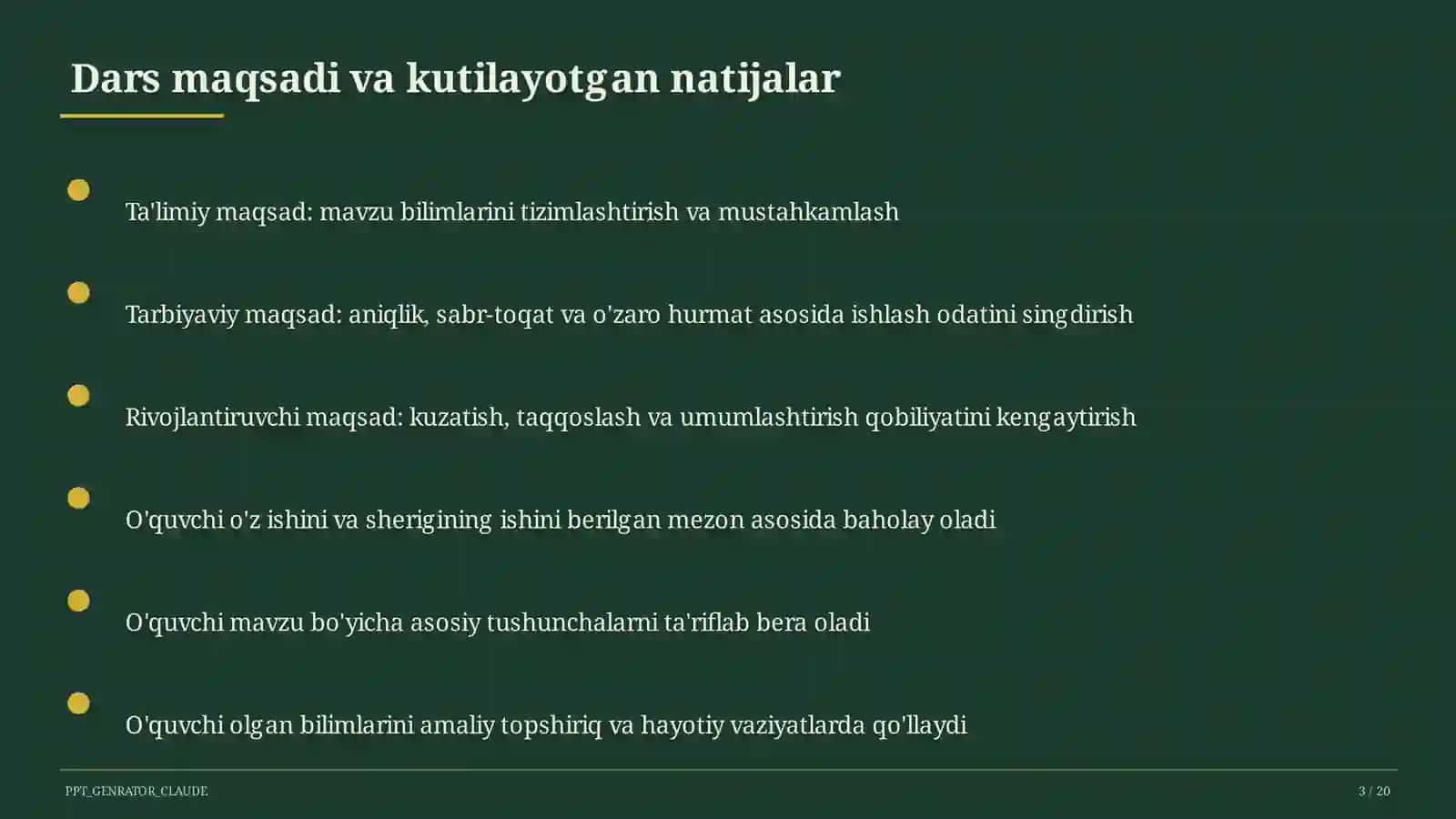 Zamonaviy dars ishlanmasini tuzish 3
