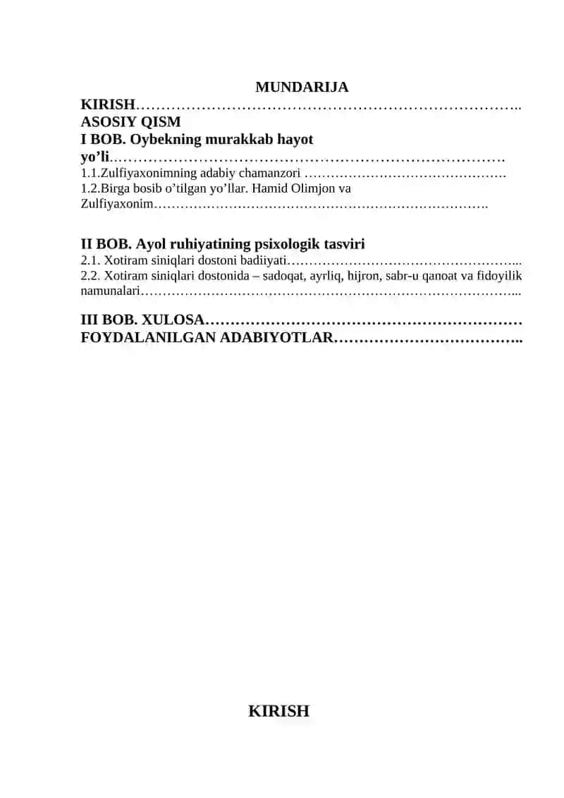 O‘ZBEK ADABIYOTI FANIDAN Zulfiyaning “Xotiram siniqlari” dostoni 3