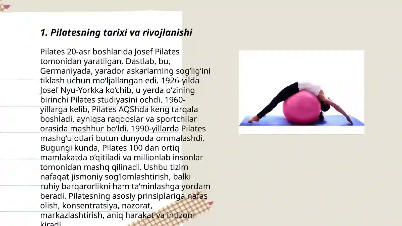 Pilatesning tarixiva rivojlanishi 3