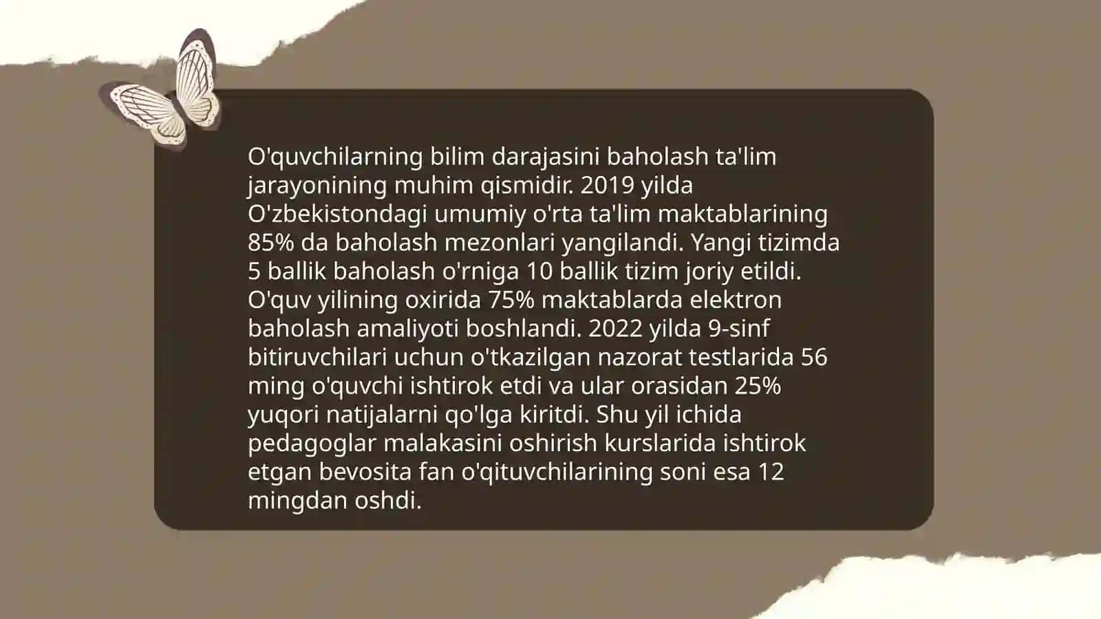 O'quvchilarni o'rganish diagnostikasi 3