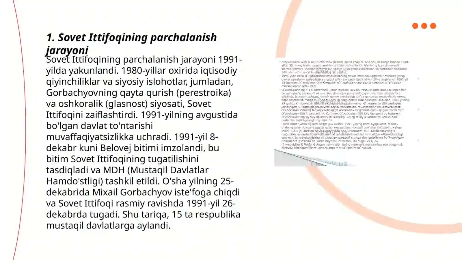 Mustaqillikka erishish arafasida O’zbekistondagi ijtimoiy-siyosiy jarayonlar 3