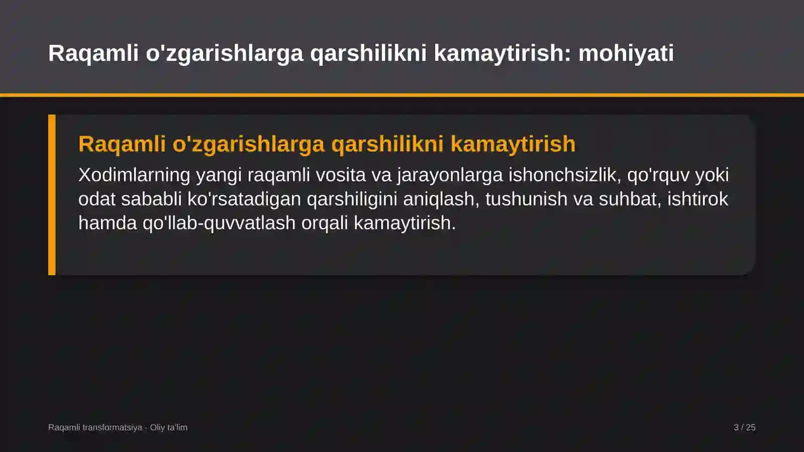 Savdo uylarida xodimlarning raqamli o'zgarishlarga qarshiligini kamaytirish 3