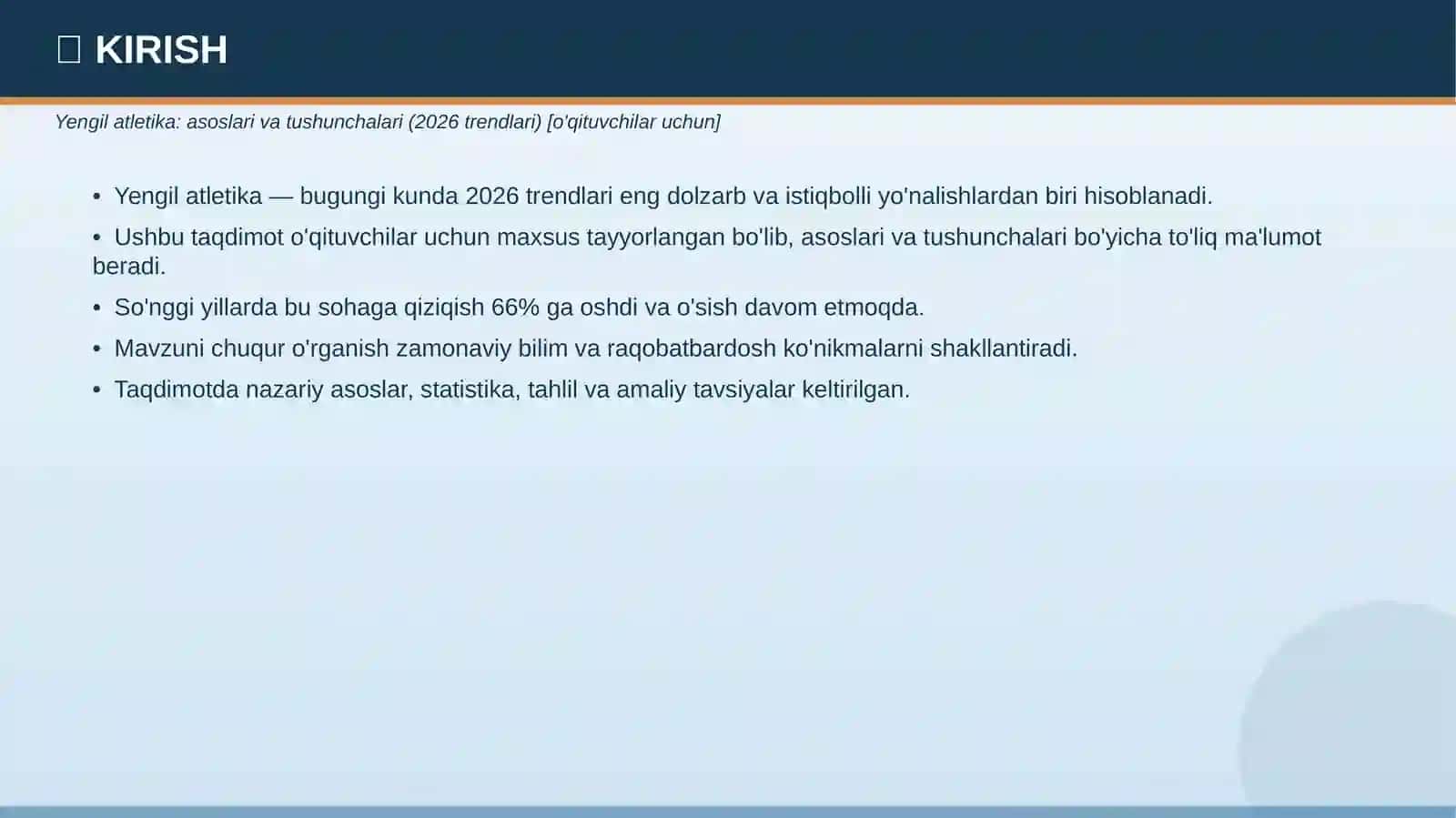 Yengil atletika: asoslari va tushunchalari (2026 trendlari) [o'qituvchilar uchun] 3