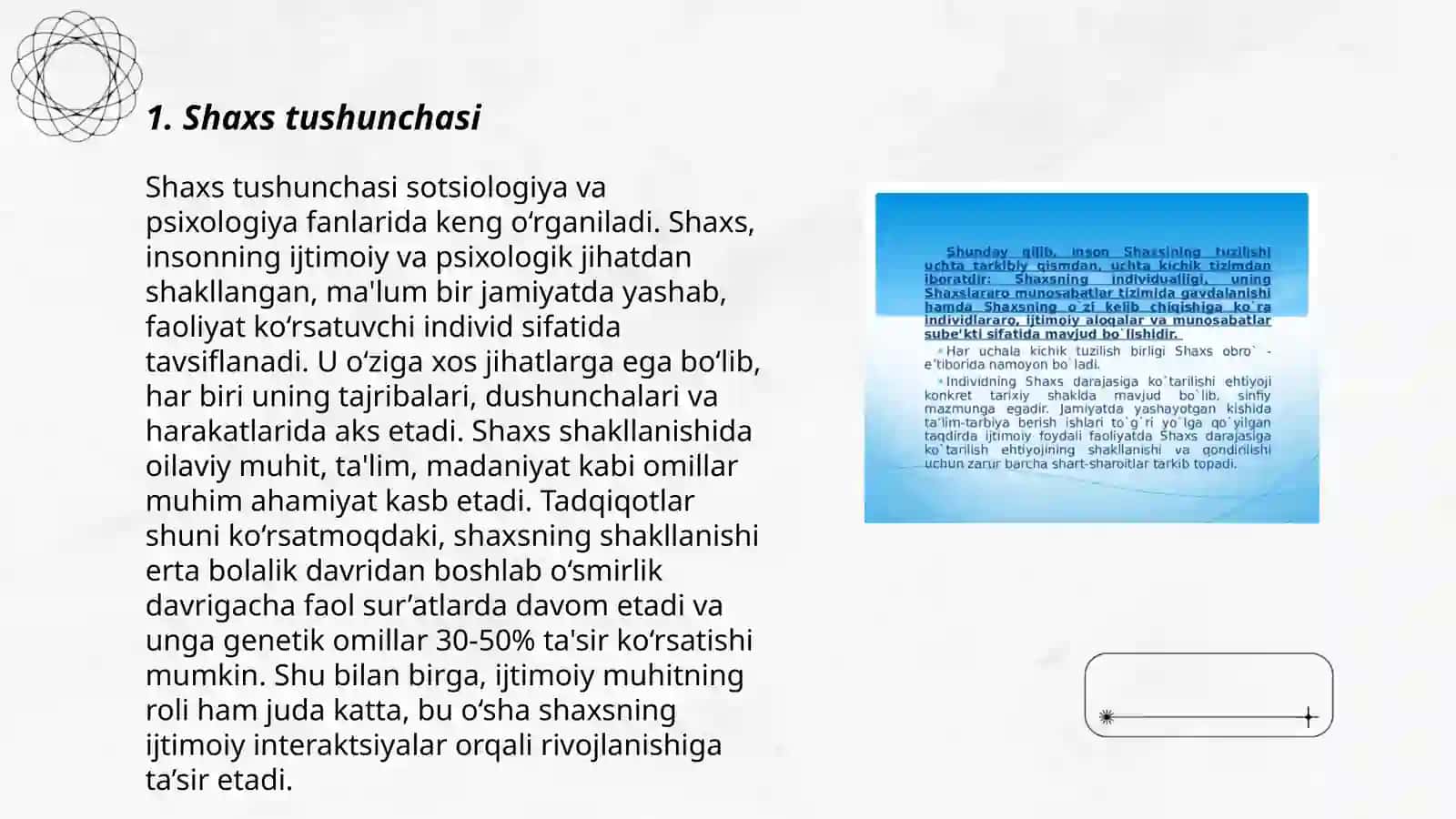 Shaxs haqida tushuncha individ,shaxs, individuallik tushunchalari 3