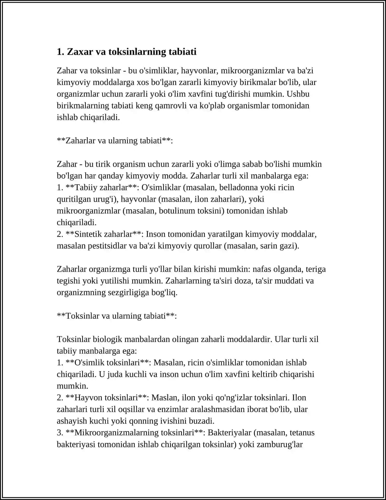 BIOORGANIK KIMYO MUSTAQIL ISH 3