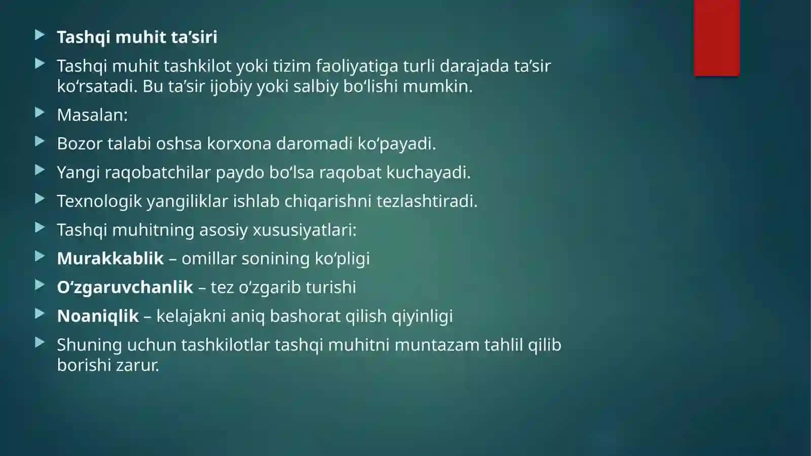 Tashqi muhit tushunchasi 3