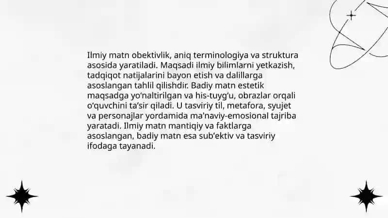 Ilmiy matn va badiy matn 3