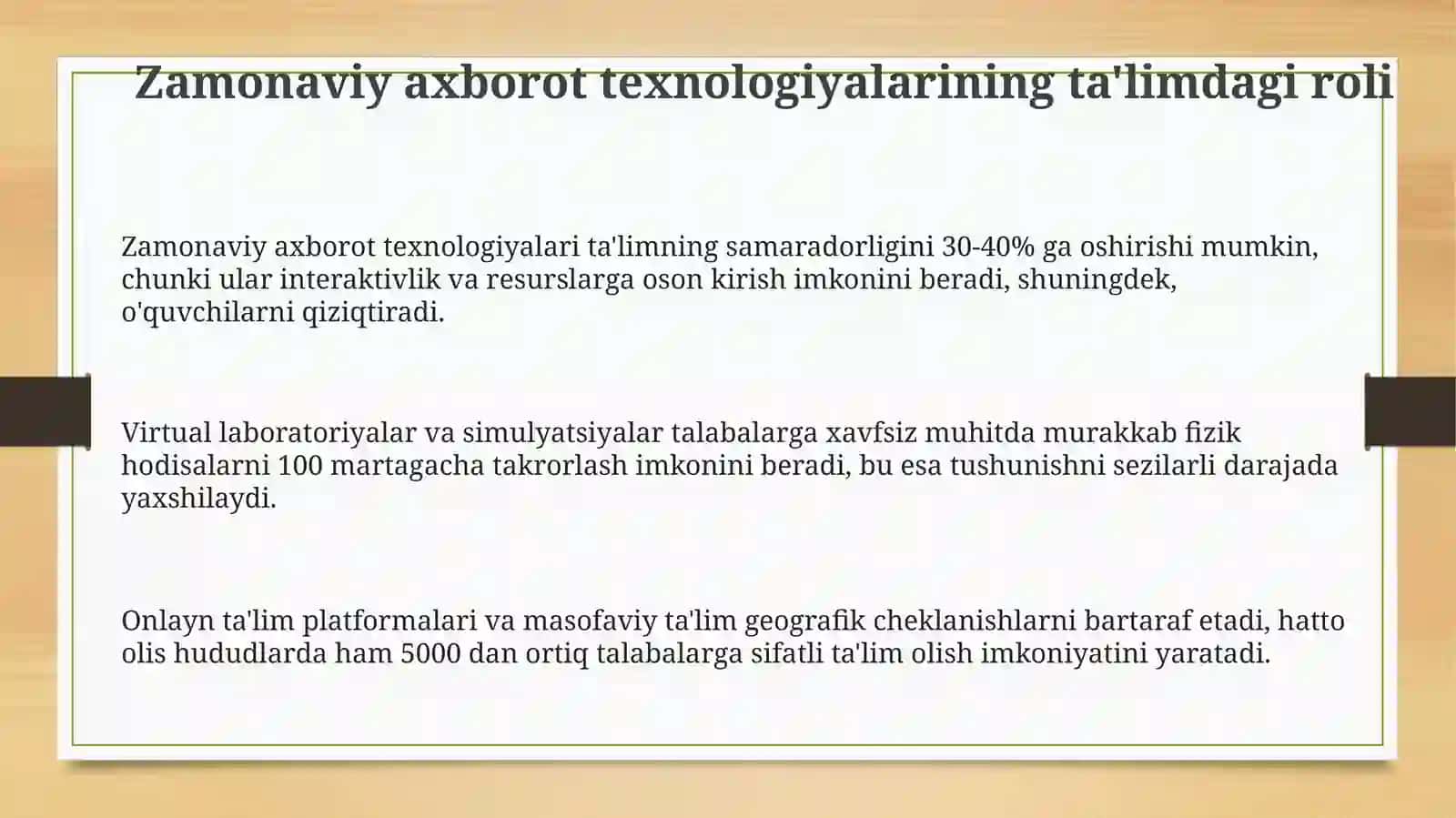 Zamonaviy axborot texnologiyalari fizika taʼlimida: Imkoniyatlar va afzalliklar 3
