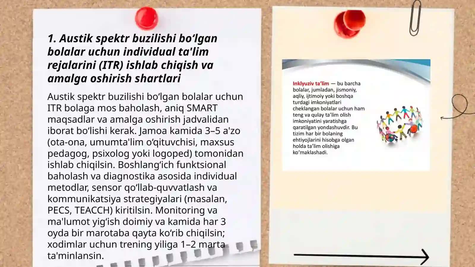 Austik spektir buzilishlarga ega bolalar uchun inklyuziv strategiyalari va ularning amalga oshirish shart sharoitlari 3