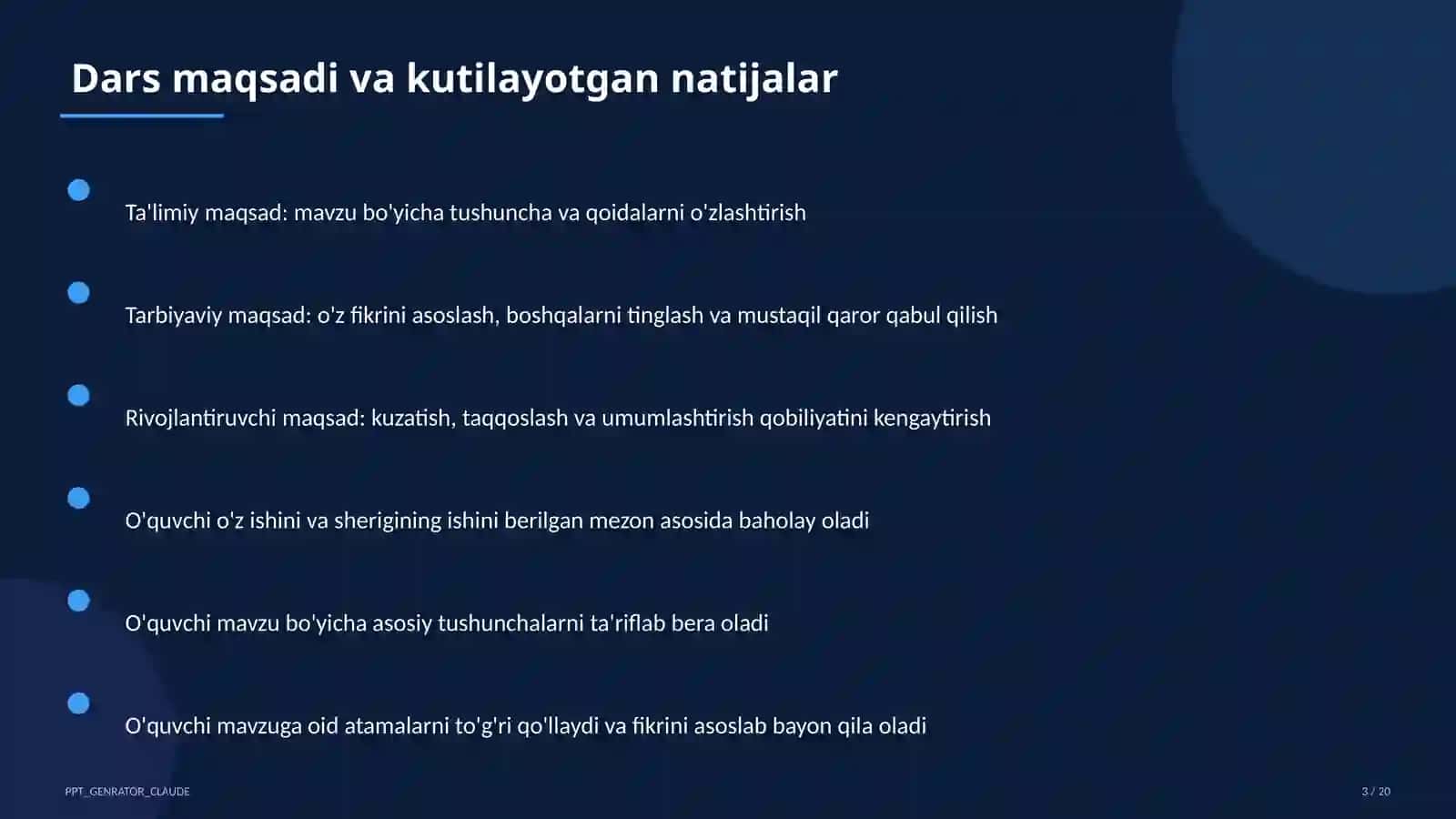 O'zbek milliy taomlari tayyorlash texnologiyasi (6-sinf) 3