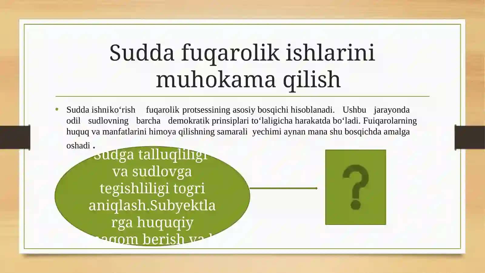 Fuqarolik ishlari ni sudda muhokama qilish 3