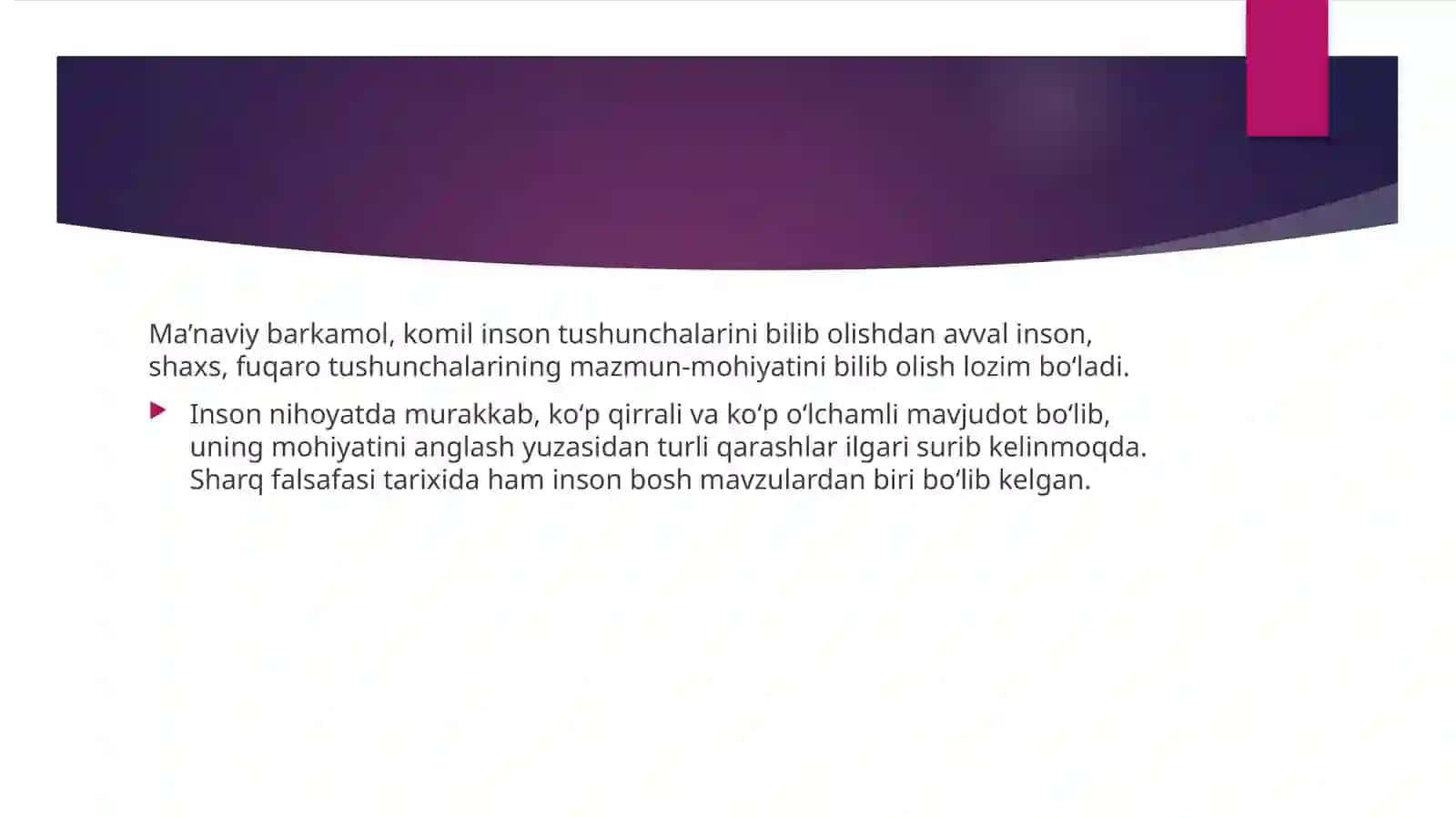Bilim inson maʼnaviy kamoloti omili 3