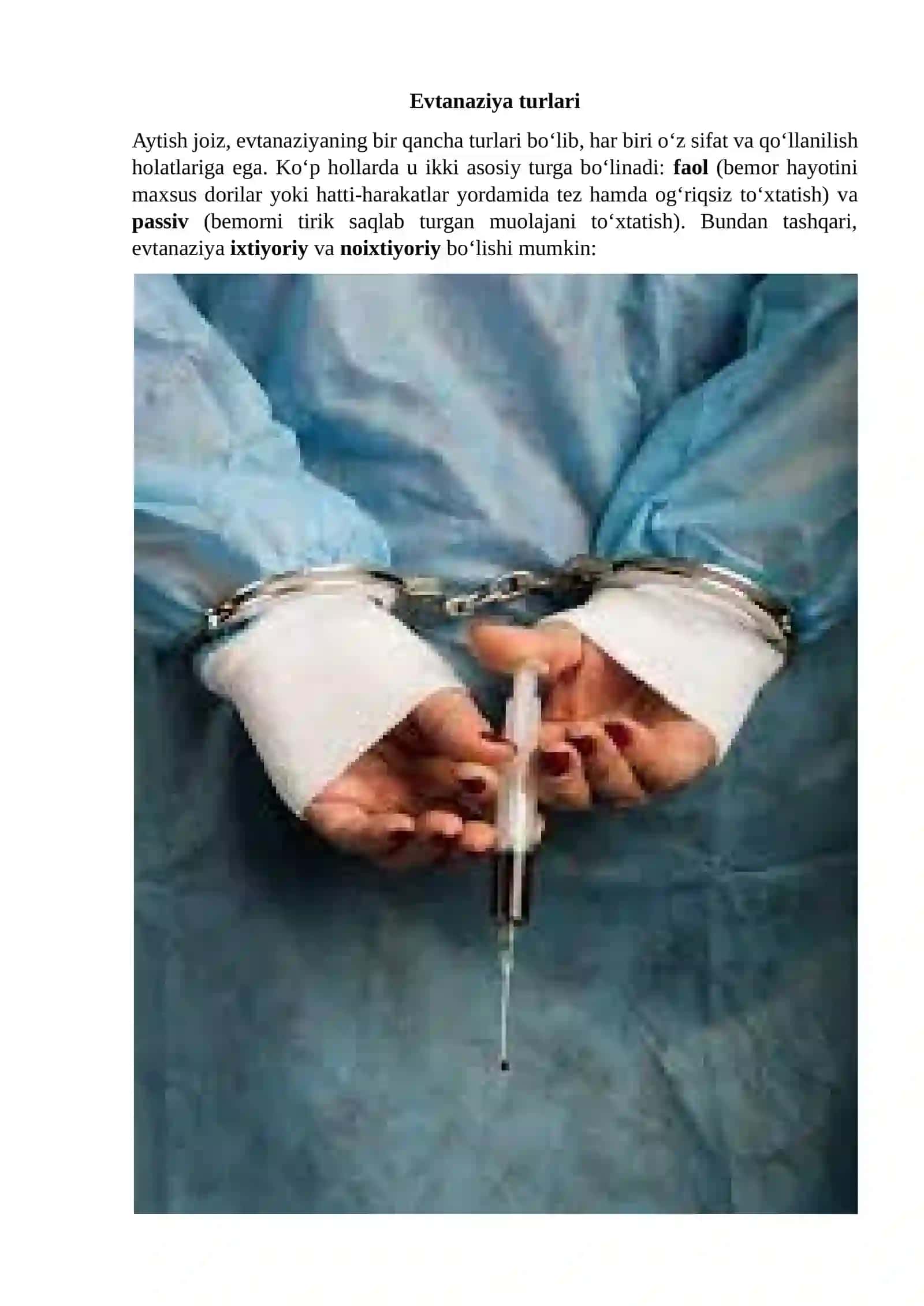 Evtonaziya muammolari 3