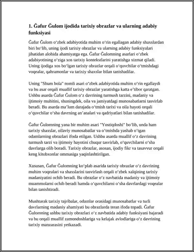 ĞAFUR ĞULOM IJODINING TARIXIY ADABIY MANZARADA OʻRNI 3