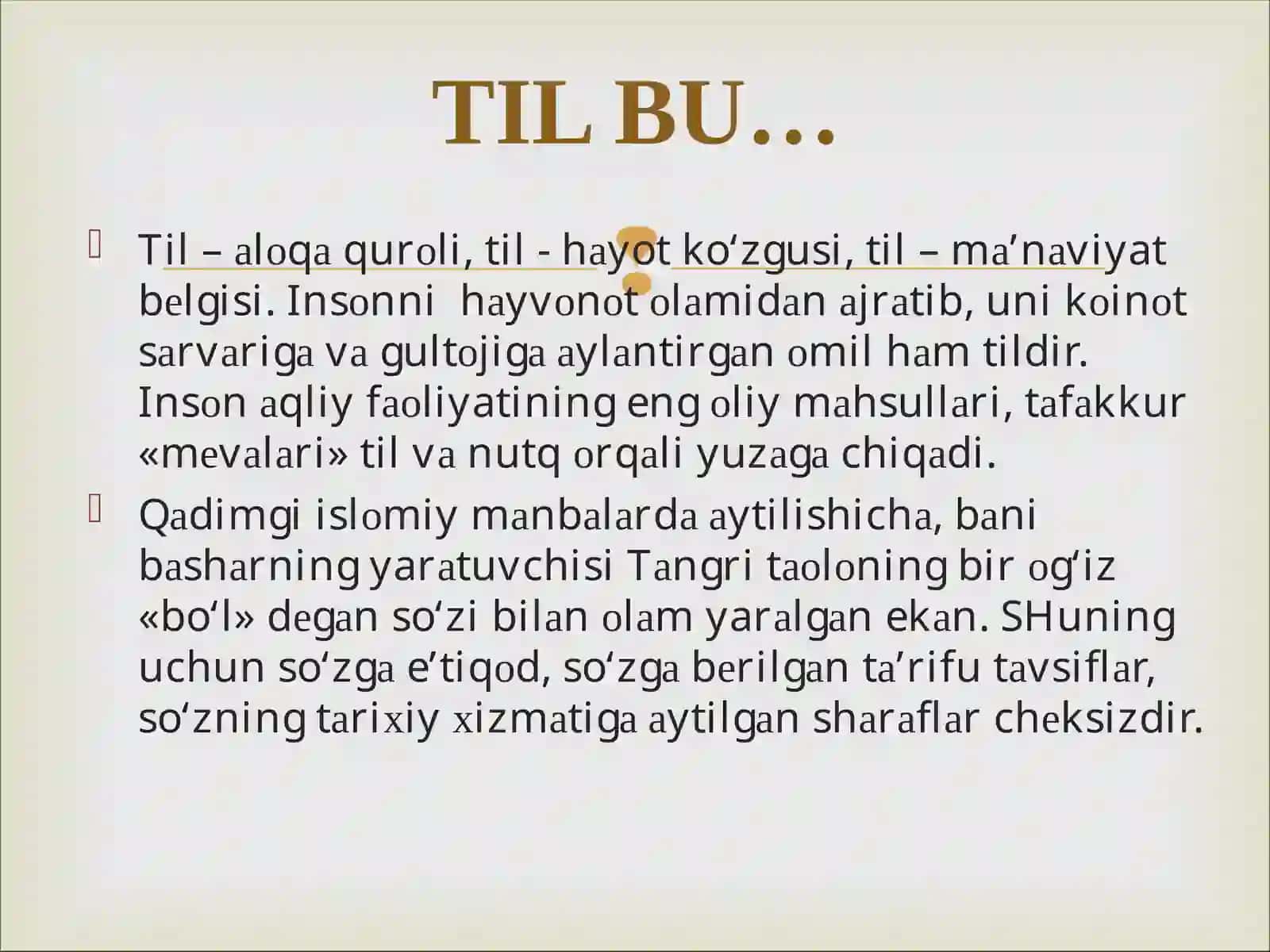 O`qituvchi nutq madaniyati fanidan tayyorlagan mustaqil ishi 3