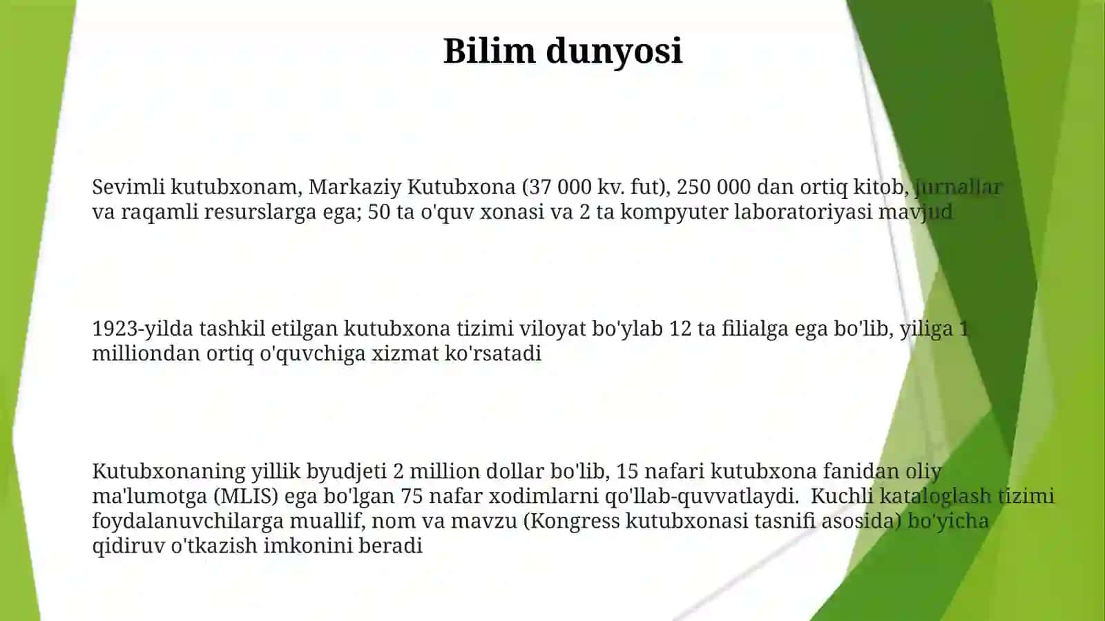 Sevimli kutubxonam 3