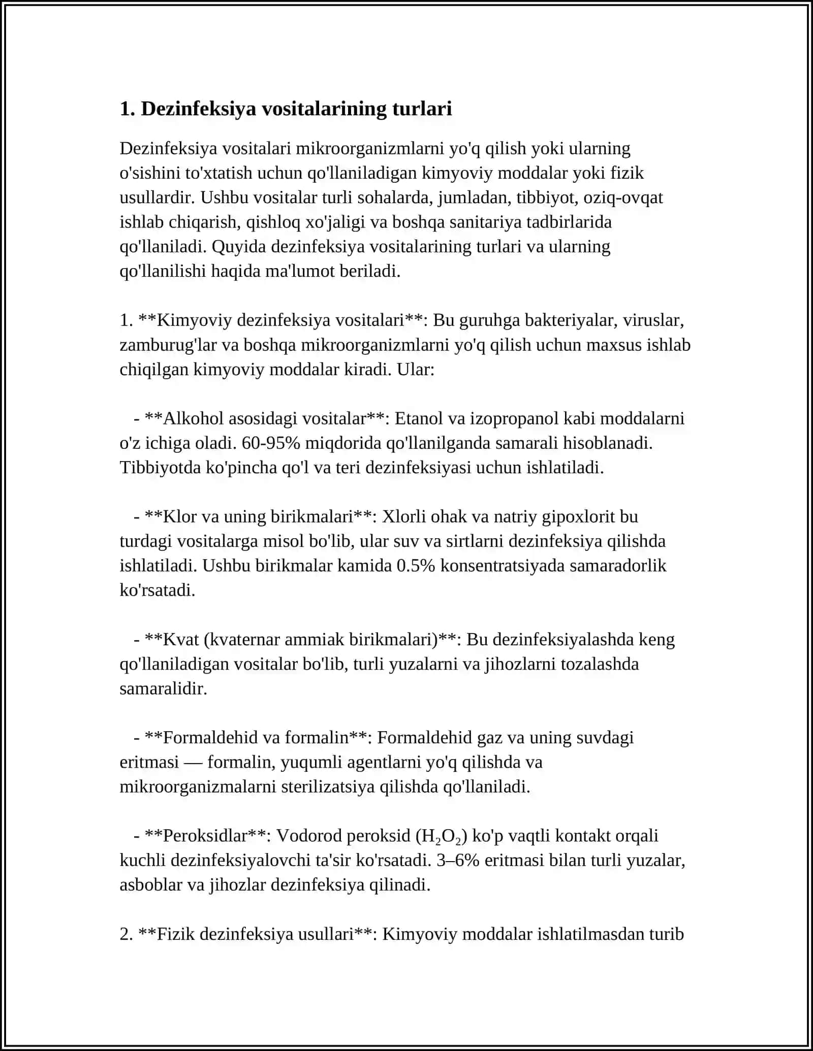 STOMATOLOGIYA XONASINI DEZINFEKSIYA QILISH VA STOMATOLOGIK ASBOBLARNI STERILIZATSIYA QILISH 3