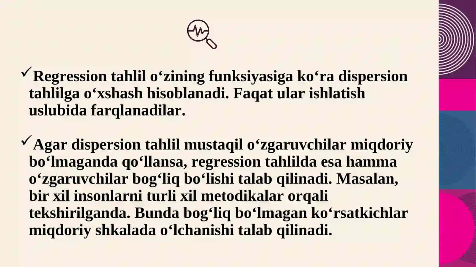 Regression tahlil mezoni 3