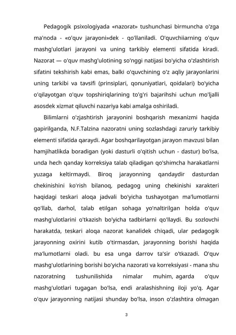 Talabalar o'quv mashg'ulotlarini nazorat qilish va tartibga keltirish 3