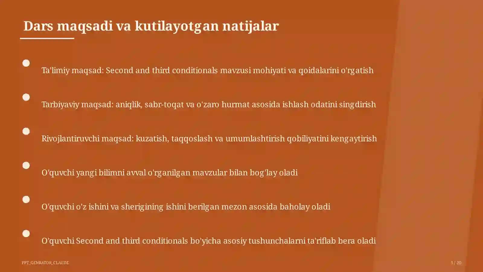 Second and third conditionals (10-sinf) 3